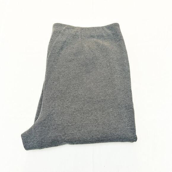 J. Jill Denim - J. Jill Ponte Slim Dark Grey Woven Vertical Striped Pant Size L Tall NWT $79